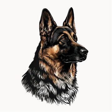 German shepherd sales dog logo