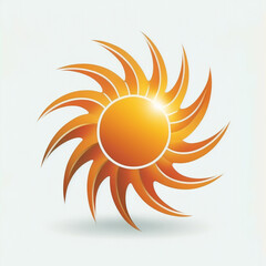 Sun vector illustration for logo or design. Generative AI.