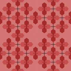 Flower red-pink pattern seamless vector background