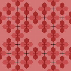 Flower red-pink pattern seamless vector background