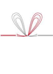 水引で作ったうさぎ　年賀状　お祝い　新年　干支　