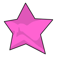 Obraz premium purple star icon