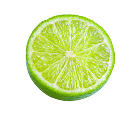 slice of lime isolated on transparent png