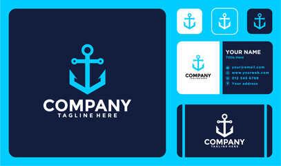  anchor logo with business card design