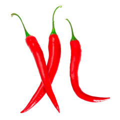 Red peppers isolated