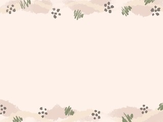 優しい色合いの可愛い模様の手描き背景イラスト