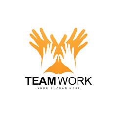 Hand Logo, Teamwork Vector, Team Company Design, Body health, Hand Care, Recycling