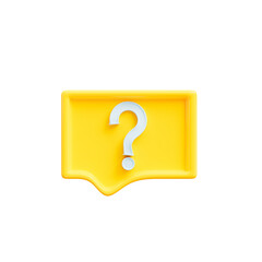 Question Mark 3D Render Cutout