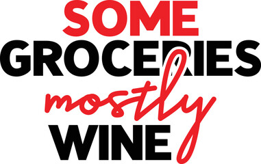 some groceries mostly wine SVG
