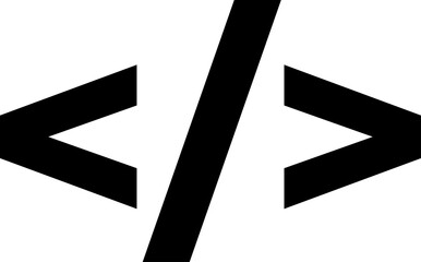 HTML code icon flat illustration 