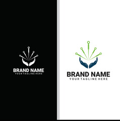 Acupuncture needles as medical symbols logo template with vector files