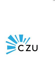 CZU letter logo. CZU blue image on white background and black letter. CZU technology  Monogram logo design for entrepreneur and business. CZU best icon.
 - obrazy, fototapety, plakaty