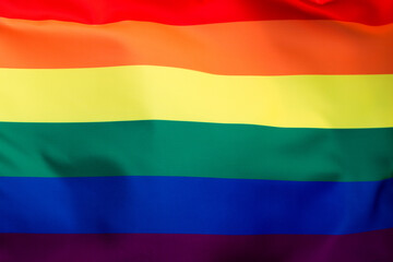 Close up of rainbow flag background