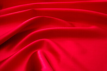 Close up of red silk background