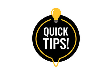 Quick tips with lightbulb vector