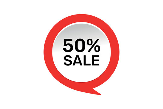 Vector 50 percent sale promotion labels