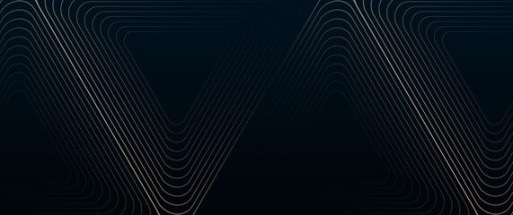Abstract gold lines luxury triangles background. Vector illustration