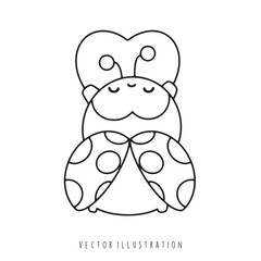 lovely ladybug outline