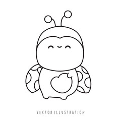 lovely ladybug outline