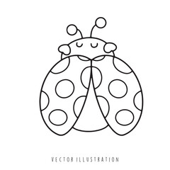lovely ladybug outline