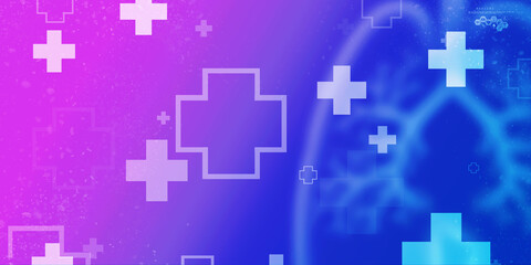 Obraz premium 2D illustration medical structure background