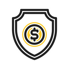 financial protection or financial insurance icon on isolated background. set of business and financial icons