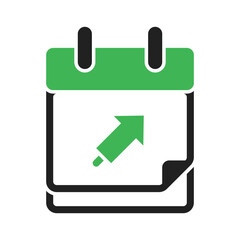 calendar and date icon on isolated background. set of calendar and date icons