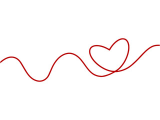 Heart Line Illustration for Valentine Day