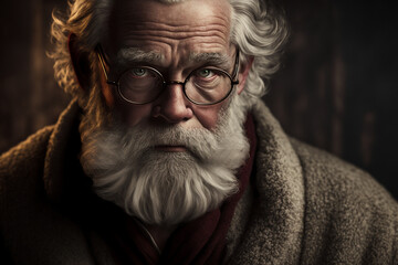 A fictional person, A portrait of an Old Man. Generative AI
