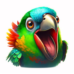 Happy Parrot Emoji