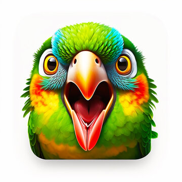 Happy Parrot Emoji