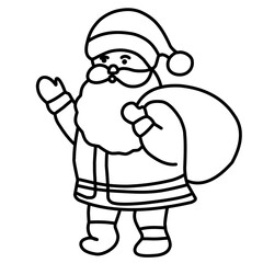 Christmas Santa Claus Outline