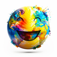 Happy Colorful World Emoji