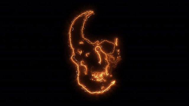 Plasma line forms a luminous skull