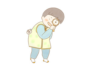 探偵ごっこ　男の子
