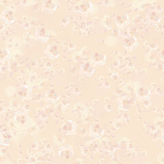 Softness Floral Vector seamless pattern. Many Hand drawn pink tea roses flowers on peachy background. Template for textile, wallpaper, card, banner, ceramics.