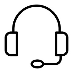 headphones line icon