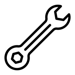 adjustable wrench line icon