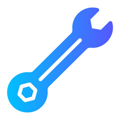 adjustable wrench gradient icon