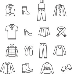 clothing icons collection