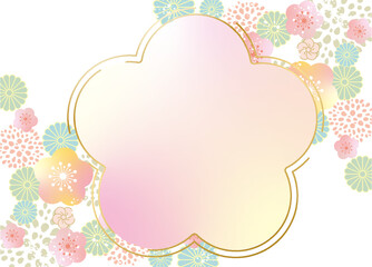 華やかな和風柄背景素材