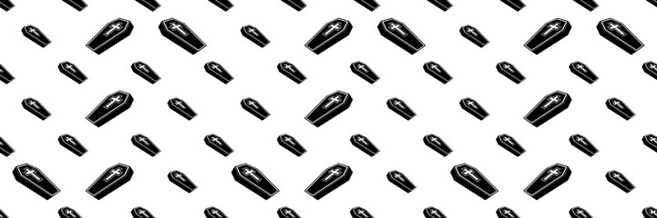 Coffin Icon Seamless Pattern Y_2109001