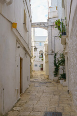 Fototapeta na wymiar White streets of Cisternino in Puglia.Italy.