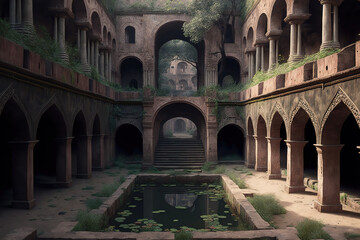 Generative AI : an ancient mystical stepwell in India