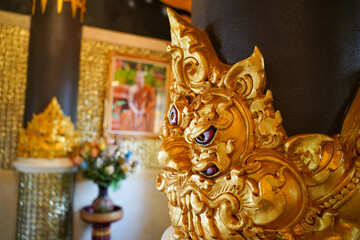 Wat Pra That Doi Pra Chan giant temple pillar 