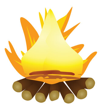 Burning fire isolated. vector illustration