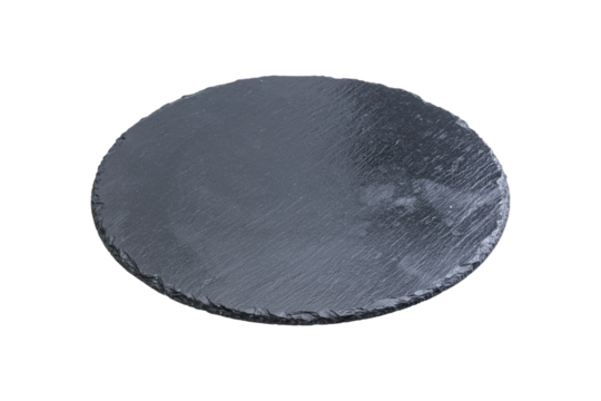 Black stone board isolated on white