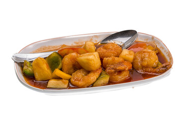 Shrimps with pinneaple
