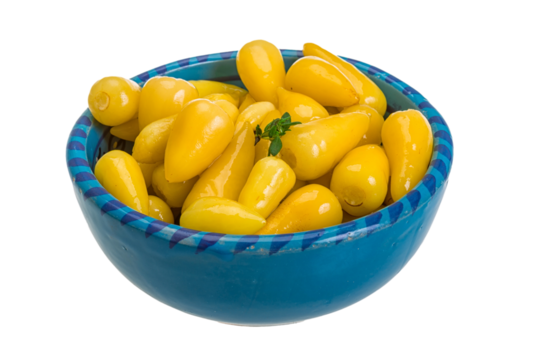 Yellow marinated pepper