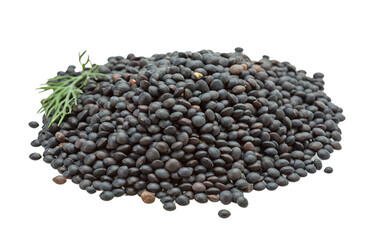 Black lentils heap